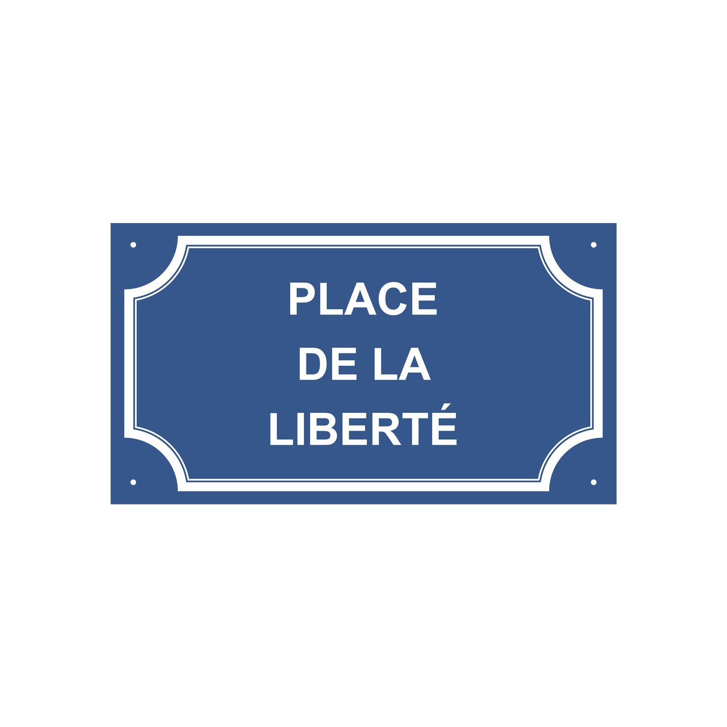 Plaque de rue en alu