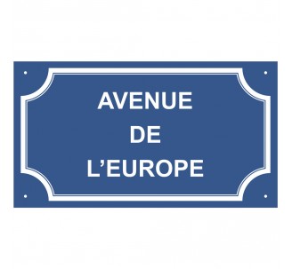 Plaque de rue extérieur en alu laqué - Direct Signalétique