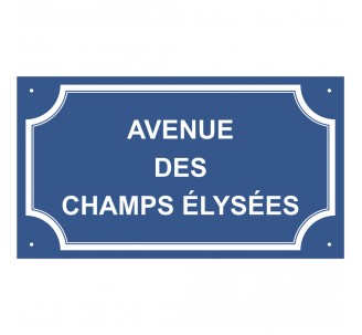 Plaque de rue en alu "Avenue des Champs Elysées"