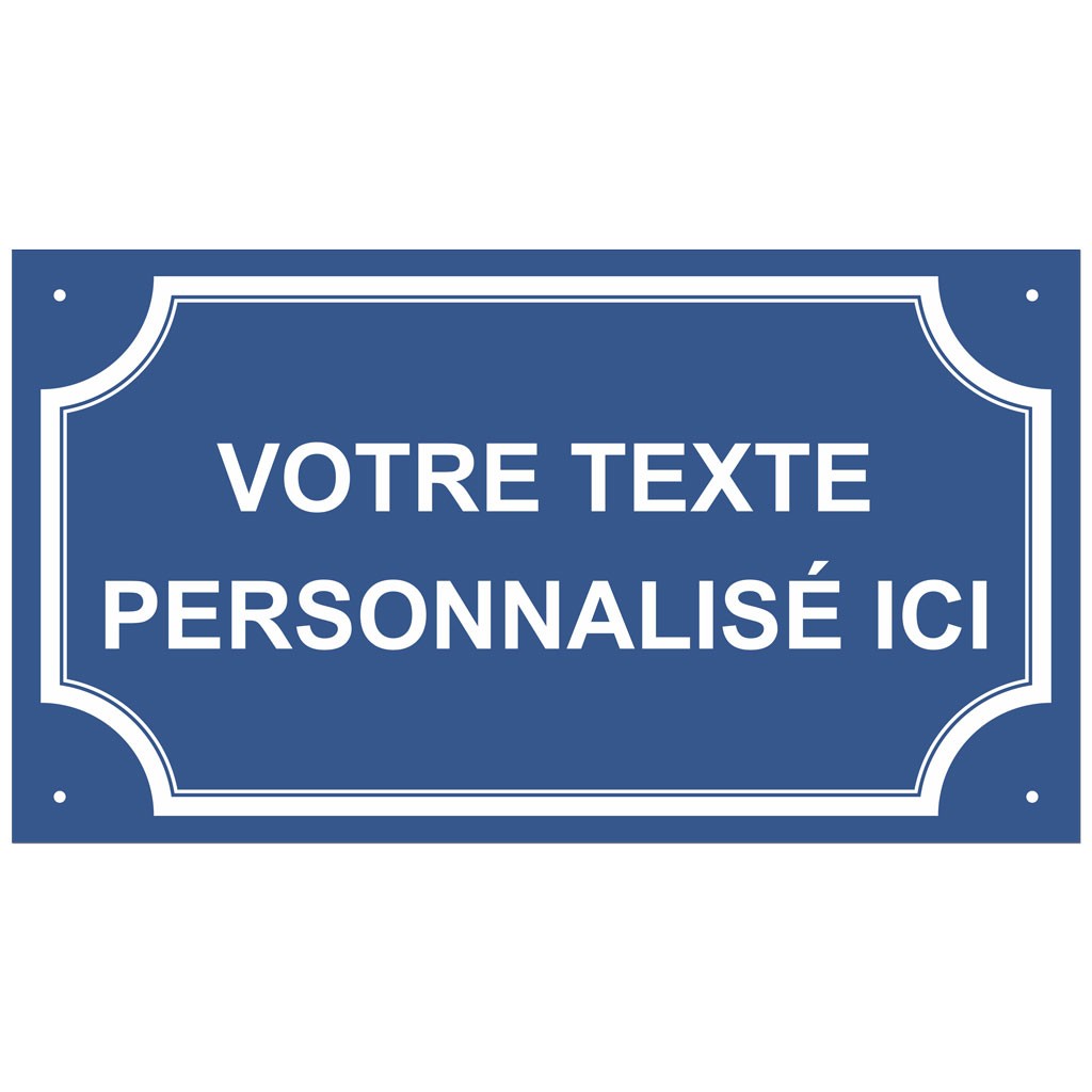 PLAQUE RUE PERSONNALISABLE en ALU 20X30cm Photo/Logo.. 