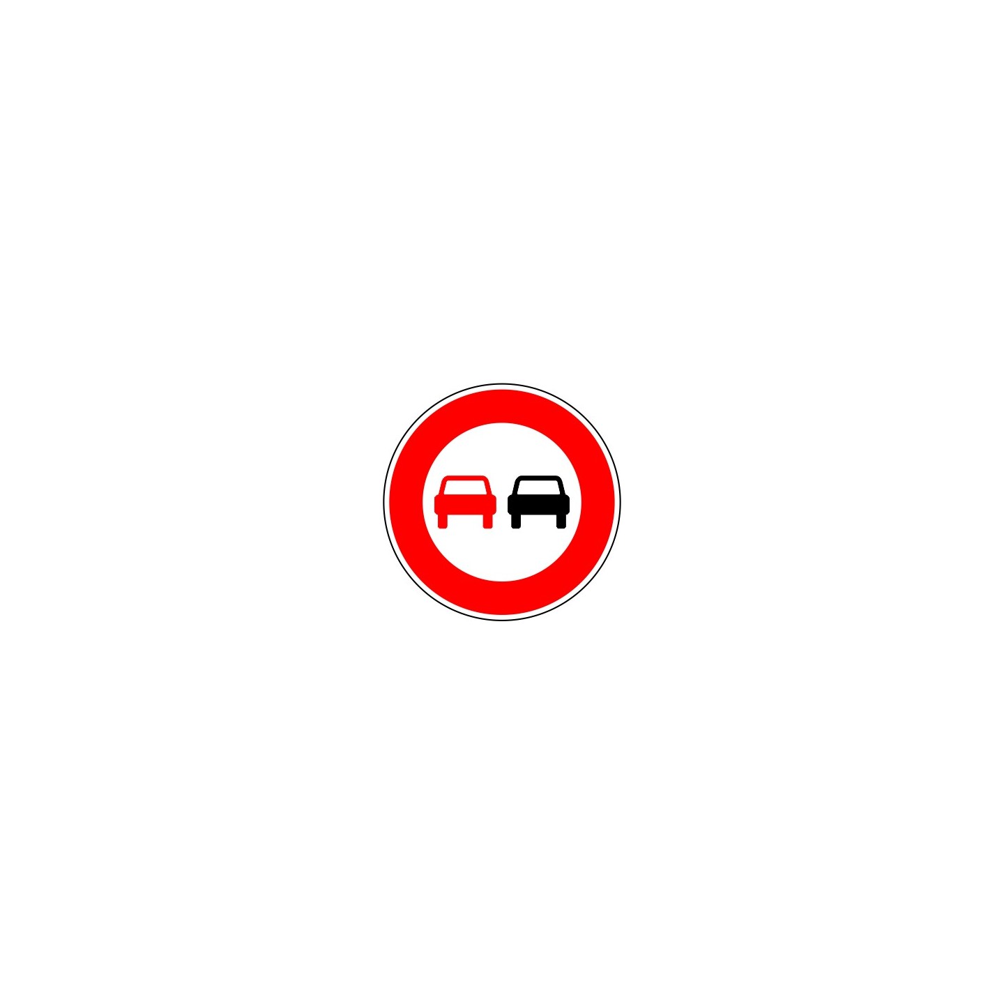 Panneau routier Interdiction de dépasser tout véhicules - B3