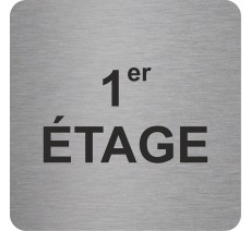 Plaque porte "1er Etage"- alu ou pvc - picto carré