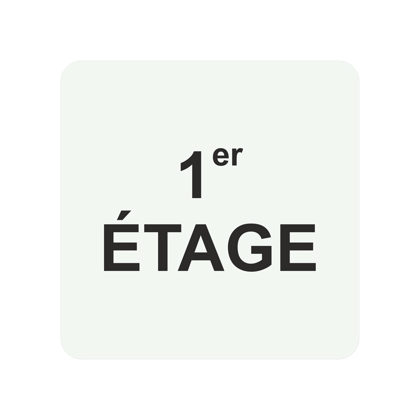Plaque porte 1er Etage blanche