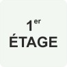 Plaque porte 1er Etage blanche