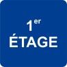 Plaque porte 1er Etage bleue