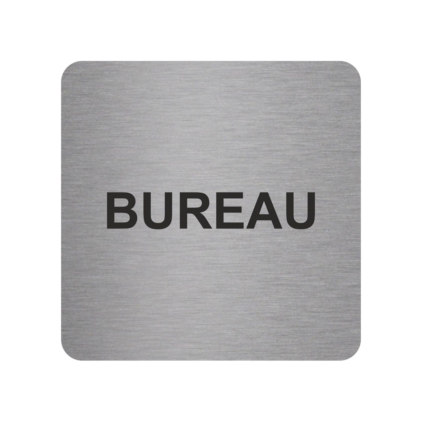 Plaque porte alu picto carré bureau