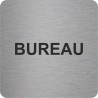 Plaque porte alu picto carré bureau