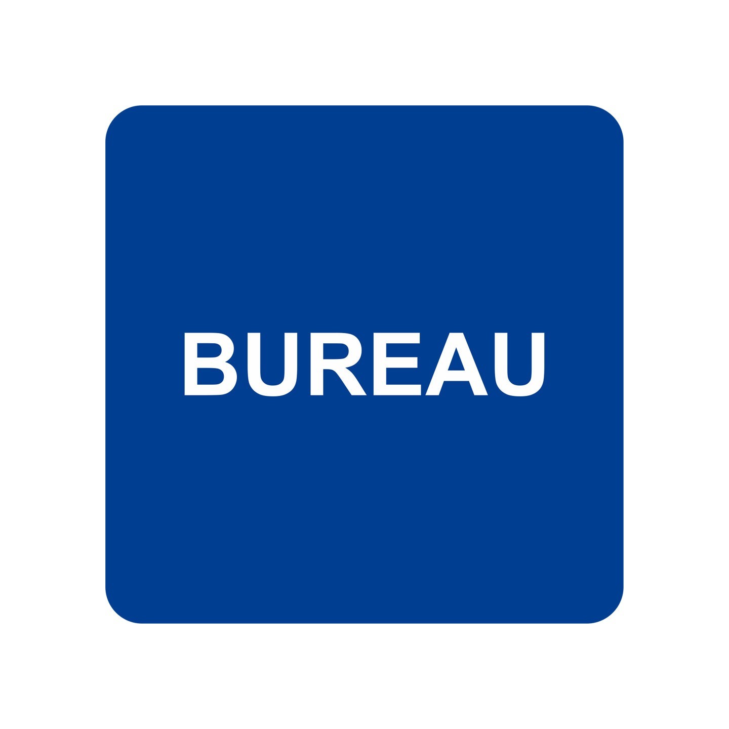 Plaque porte alu picto carré bureau