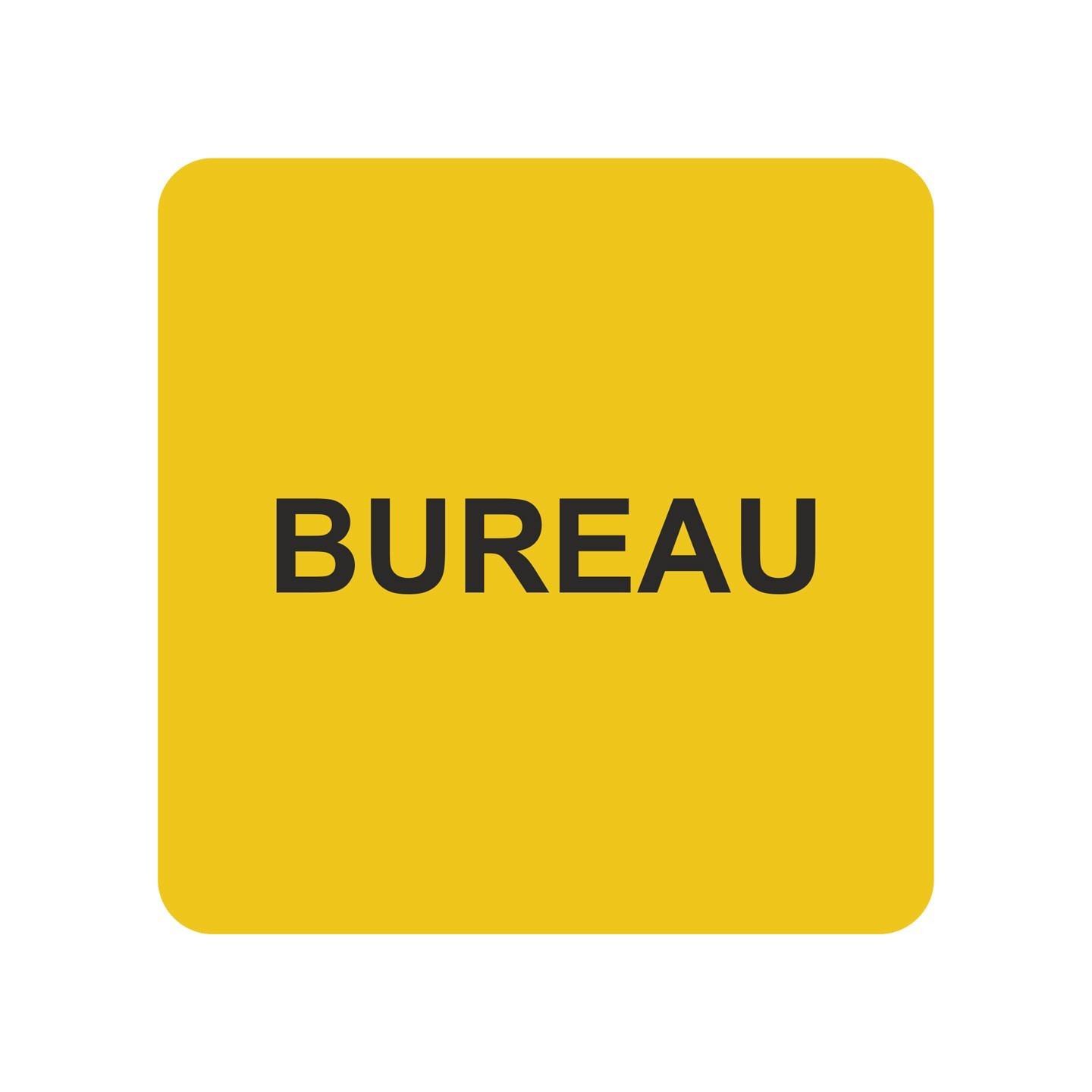 Plaque porte alu picto carré bureau