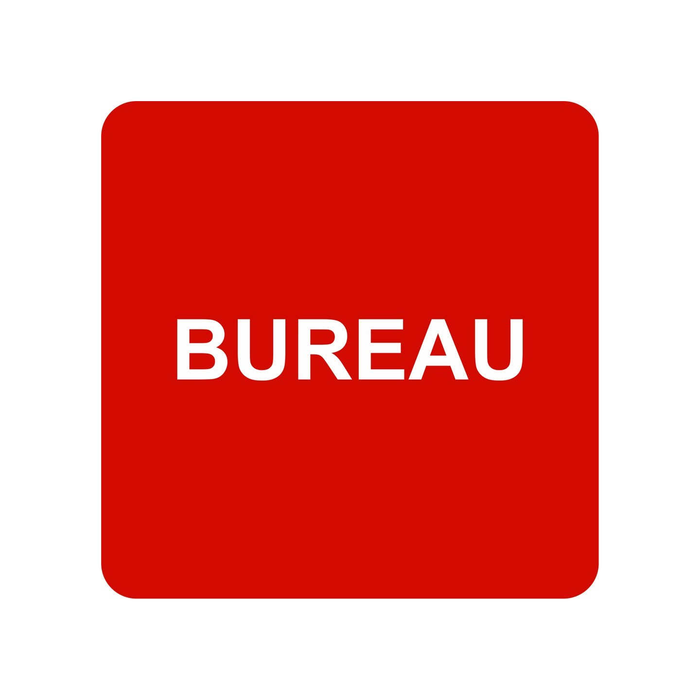 Plaque porte alu picto carré bureau