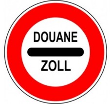 Panneau routier "Arrêt au poste de douane" B4