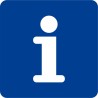  Plaque porte information bleue