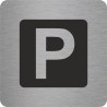 Plaque porte carrée parking alu