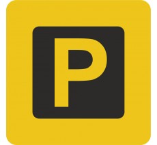 Plaque porte parking - alu ou pvc - picto carré