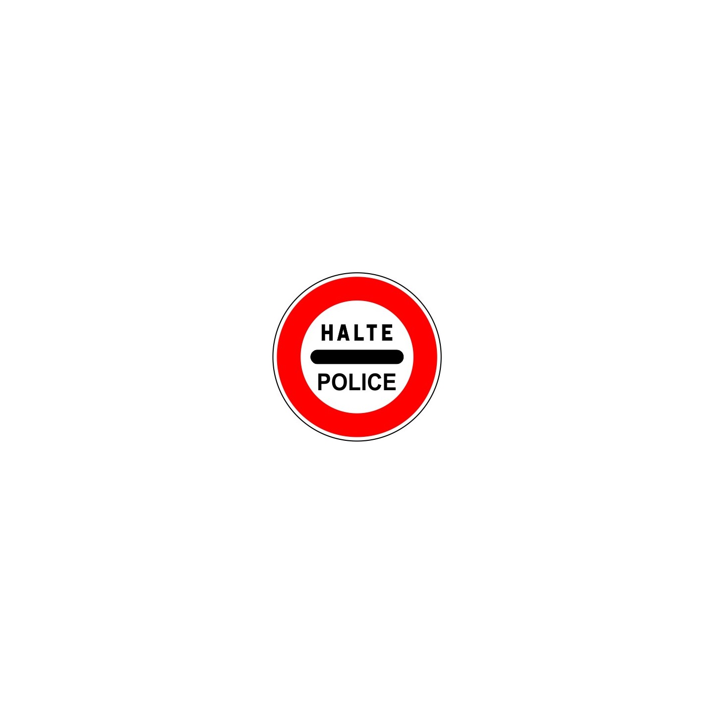 Panneau type routier Arrêt au poste de police ref: B5b