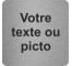 Plaque porte carrée texte personnalisé alu