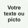 Plaque porte carrée texte personnalisé blanc