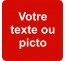 Plaque porte carrée texte personnalisé rouge