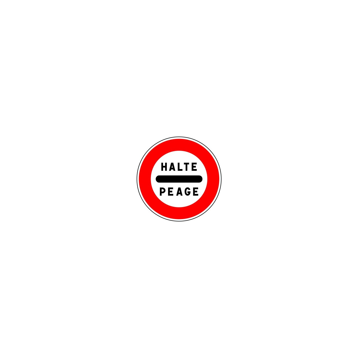 Panneau type routier Arrêt au poste de péage ref: B5c