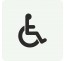 Plaque porte alu picto carré toilettes handicapé