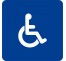 Plaque porte alu picto carré toilettes handicapé