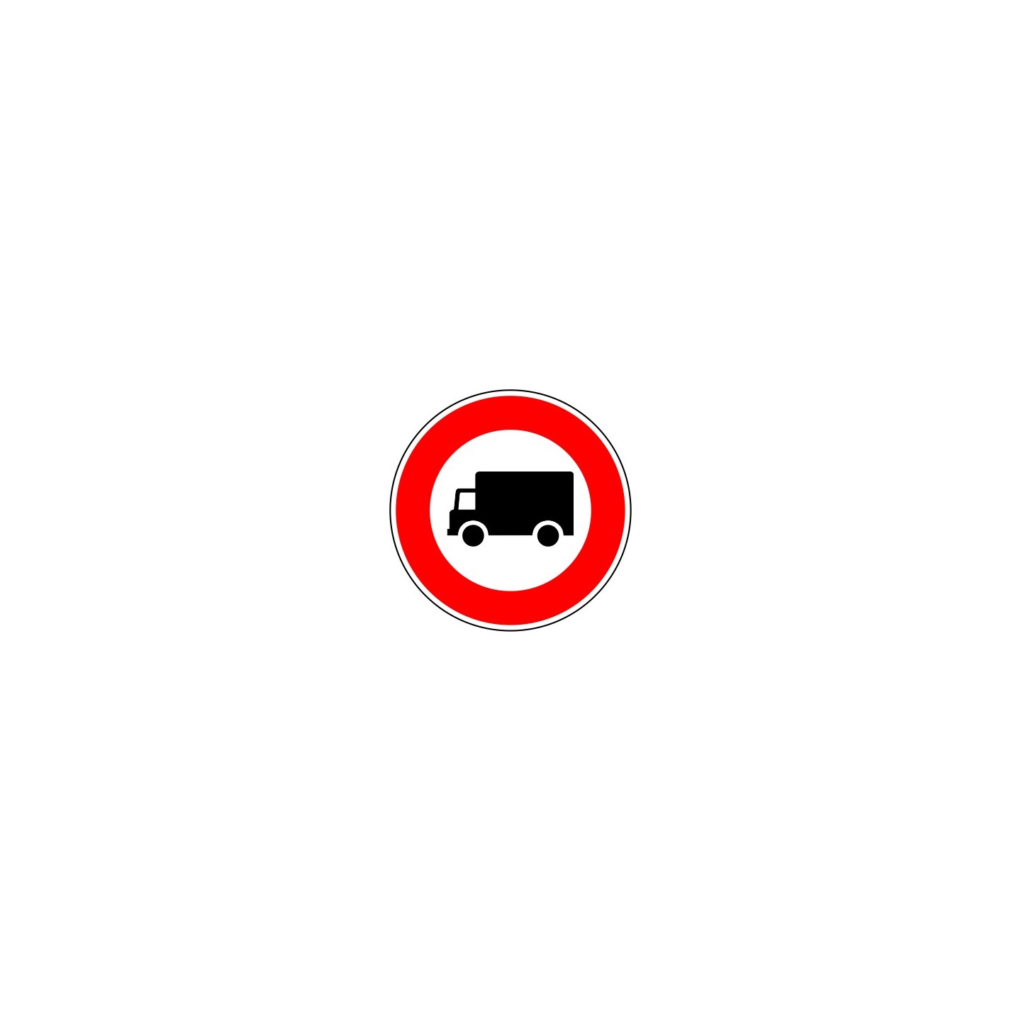 Panneau type routier Accès interdit aux camions ref: B8