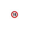 Panneau type routier Interdiction de dépasser 10 kmh