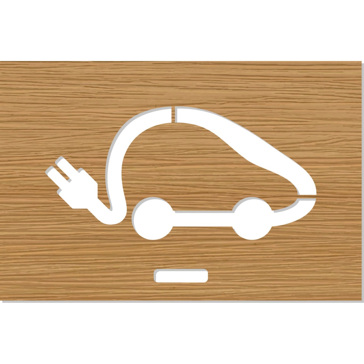 Pochoir en bois "Voiture électrique"