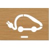 Pochoir en bois "Voiture électrique"