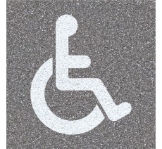 Pochoir en bois (Isorel) "Handicapé" pour marquage parking