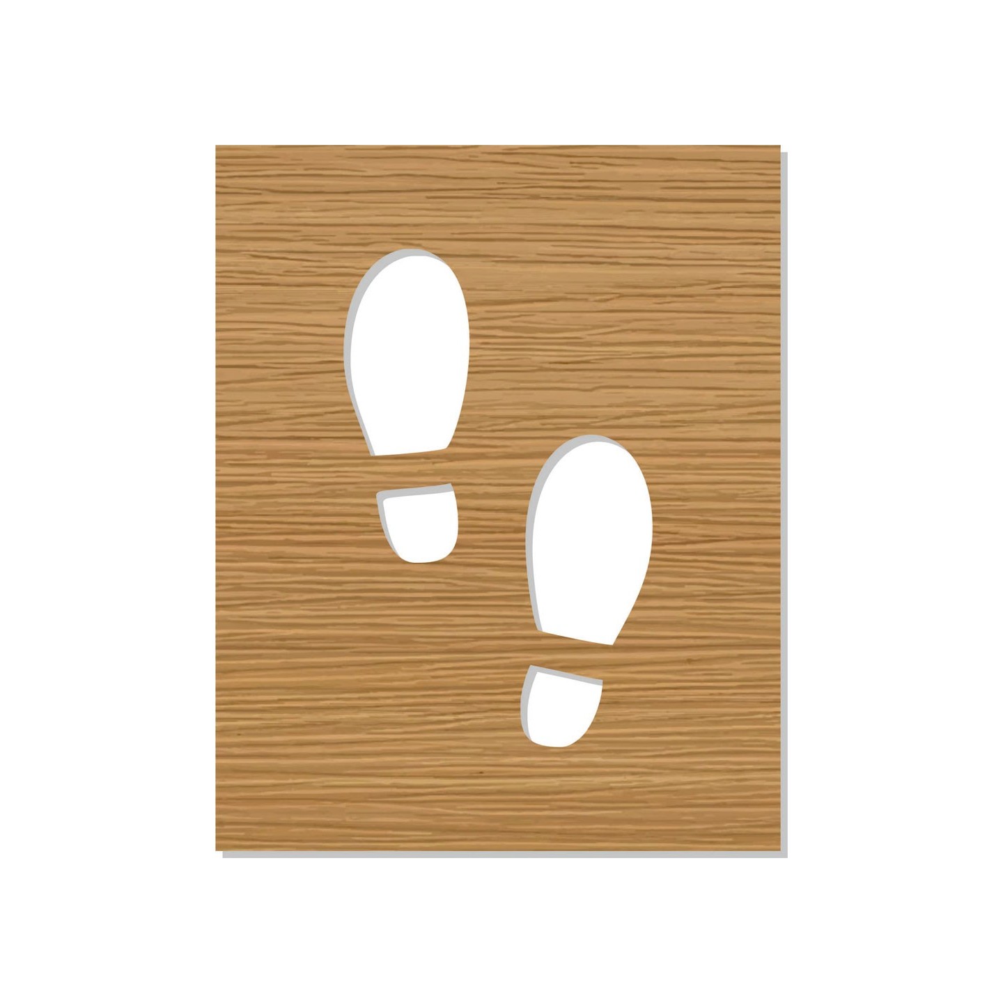 Pochoir en bois "Empreintes"