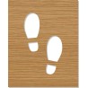 Pochoir en bois "Empreintes"