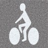 Pochoir en bois "Cycliste"