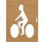 Pochoir en bois "Cycliste"