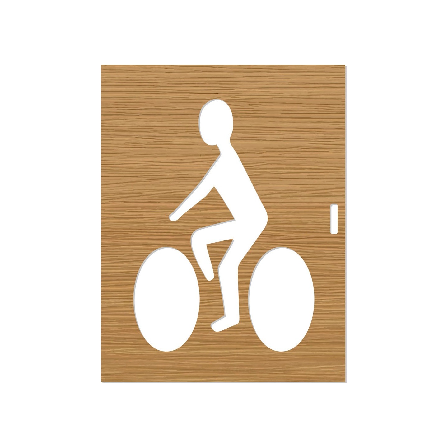 Pochoir en bois "Cycliste"
