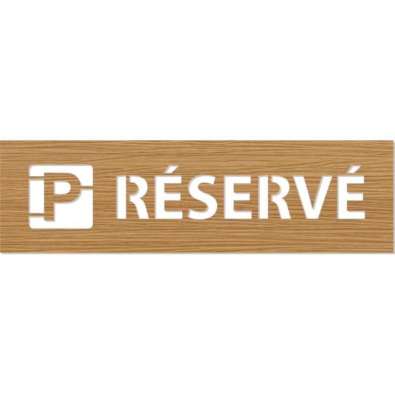 Pochoir en bois "PARKING RÉSERVÉ"