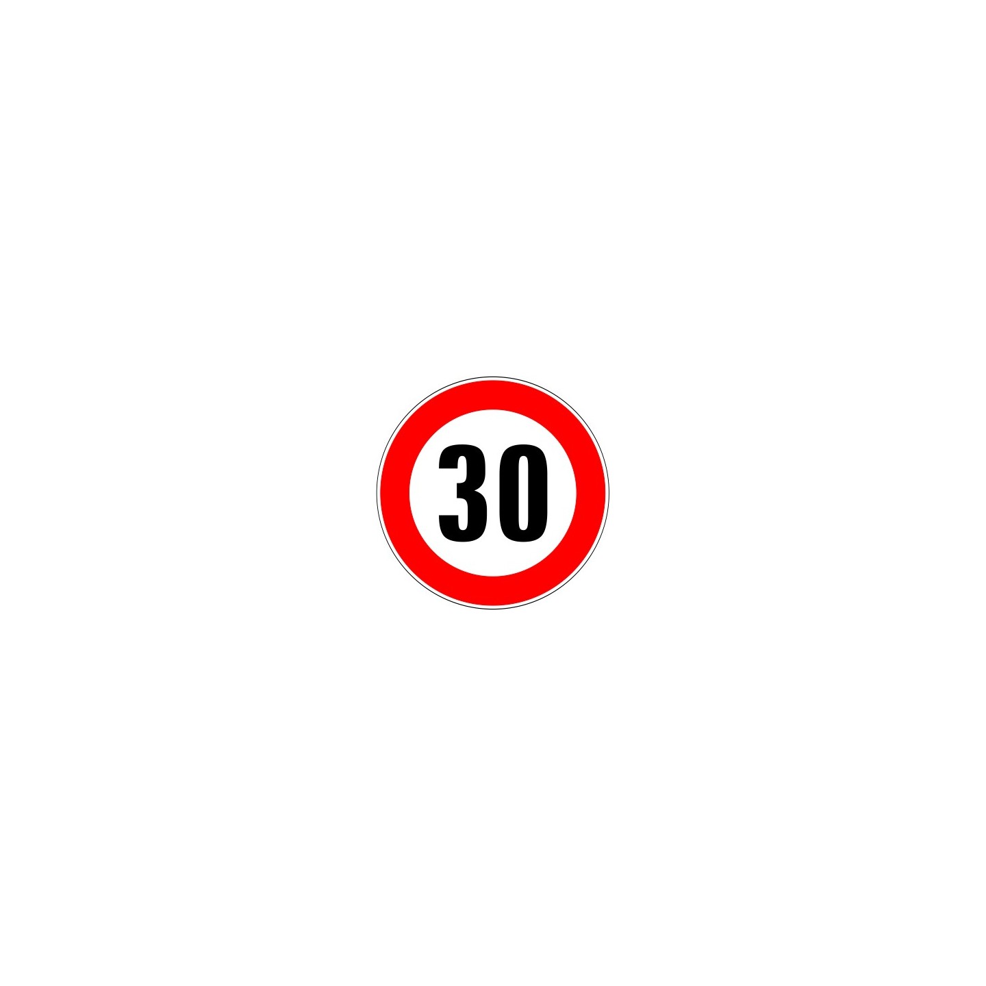 Panneau Limitation de vitesse -Interdiction de dépasser 30 kmh