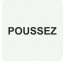 Plaque porte alu brossé picto carré poussez