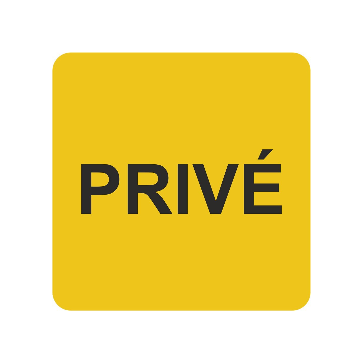 Plaque porte alu brossé picto carré privé