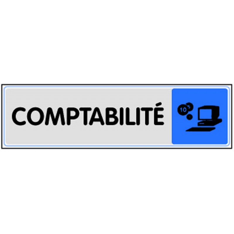 plaque de porte plexi couleur comptabilite