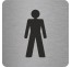 Pictogramme en alu en relief "Toilettes Hommes"