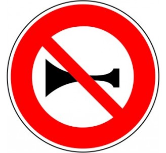 Panneau routier "Signaux sonores interdits" B16