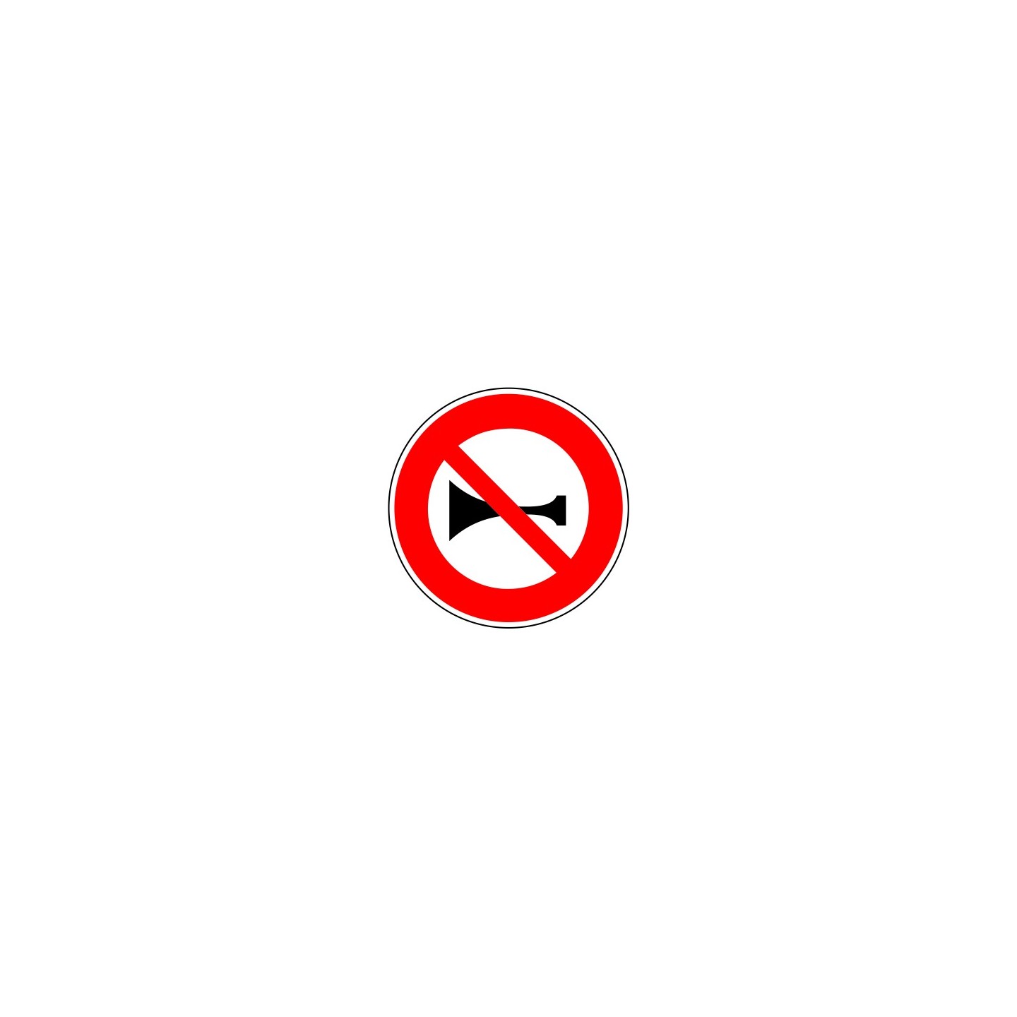 Panneau type routier Signaux sonores interdits ref: B16