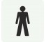 Pictogramme en alu en relief "Toilettes Hommes"