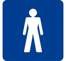 Pictogramme en relief "Toilettes Hommes"