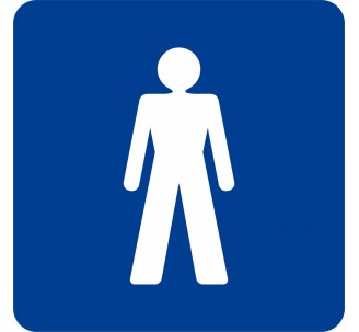 Pictogramme en alu en relief "Toilettes Hommes"