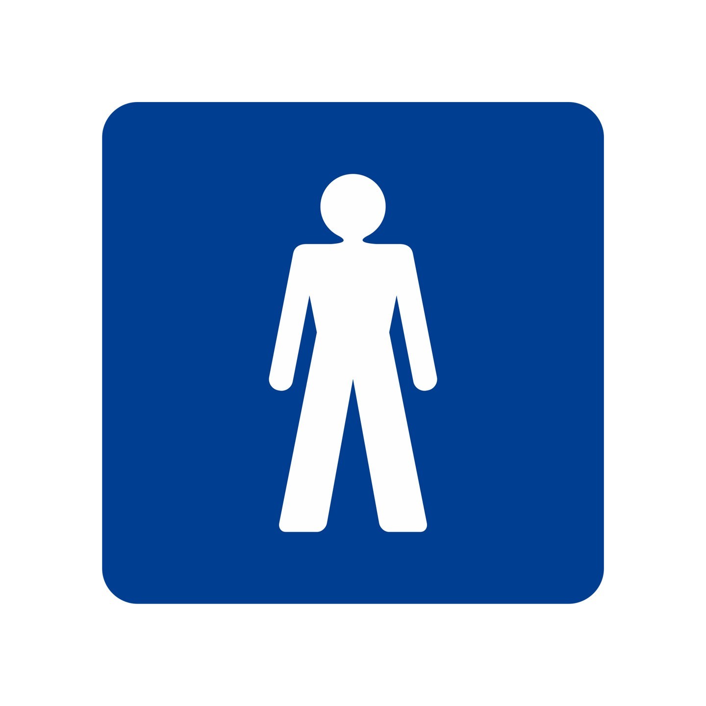 Pictogramme en alu en relief "Toilettes Hommes"