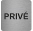 Pictogramme en alu en relief "Privé"