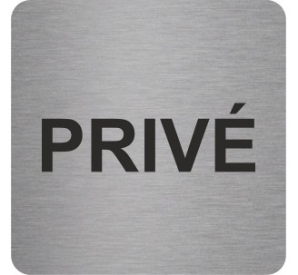 Pictogramme en alu en relief "Privé"