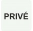 Pictogramme en alu en relief "Privé"